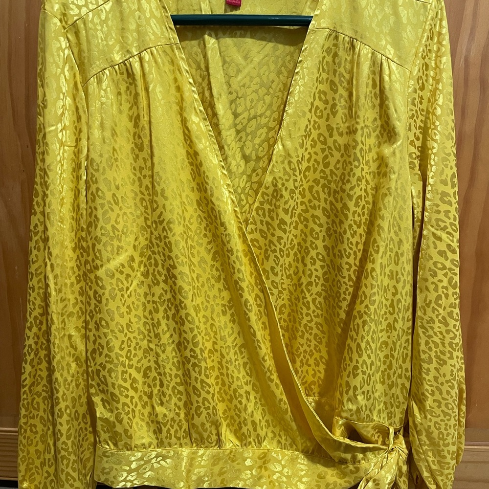 Jennifer Lopez Wrap-Front Blouse